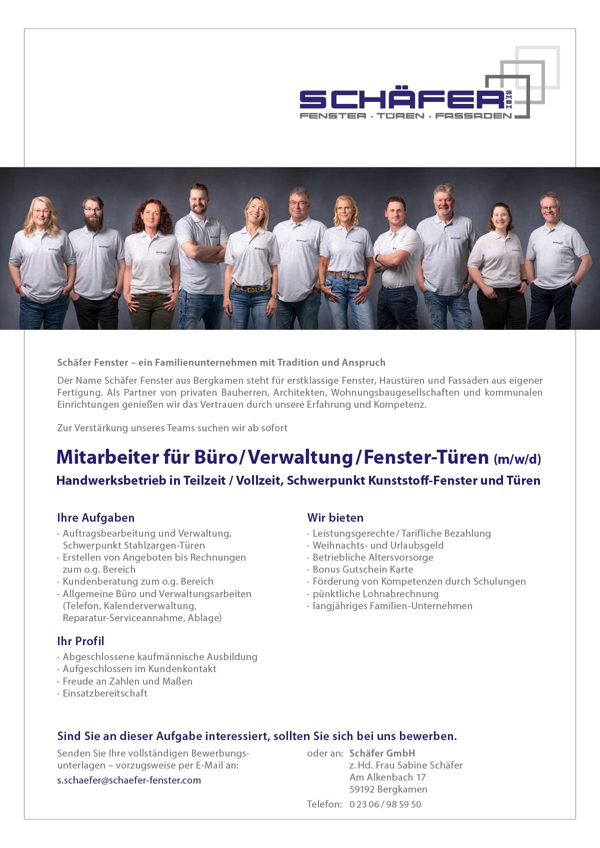 Bild der Stellenanzeige